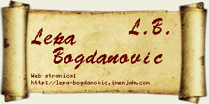 Lepa Bogdanović vizit kartica
